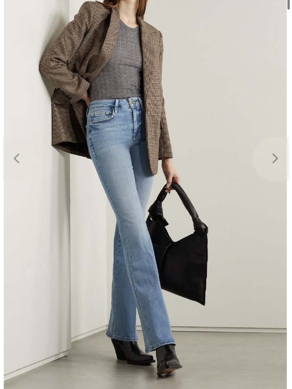 Frame Le One Flare Jeans in Casper Blue